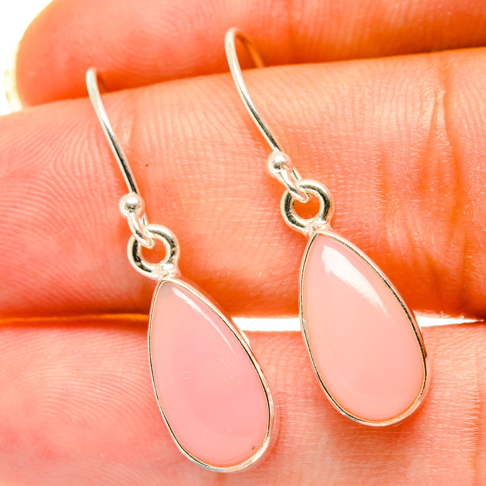 Pink Opal Earrings handcrafted by Ana Silver Co - EARR417974