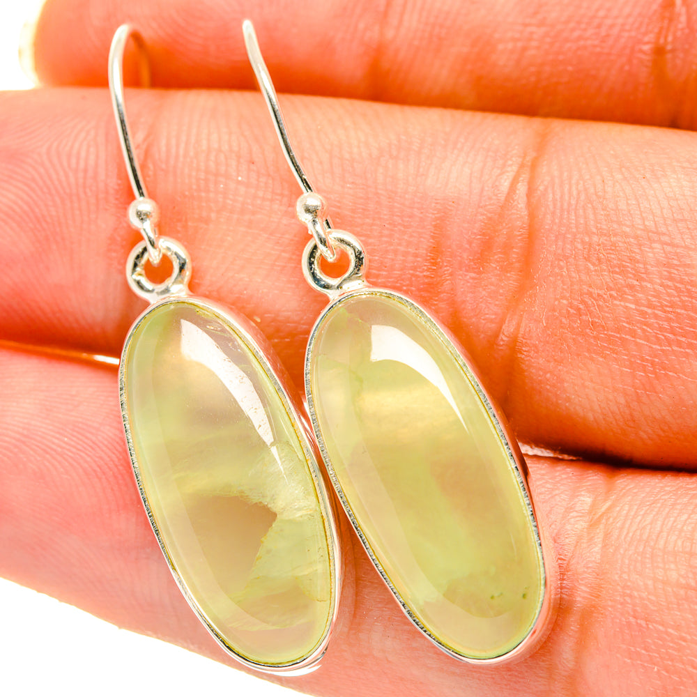 Prehnite Earrings handcrafted by Ana Silver Co - EARR417983