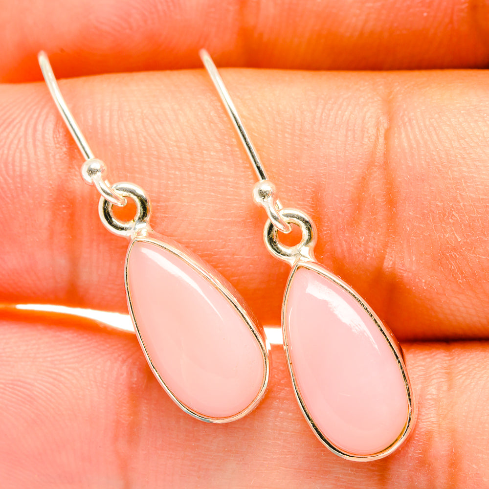Pink Opal Earrings handcrafted by Ana Silver Co - EARR417989