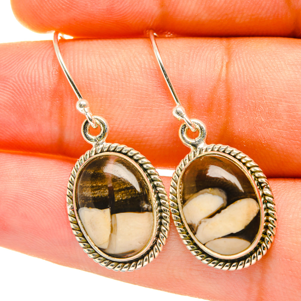 Peanut Wood Jasper Earrings handcrafted by Ana Silver Co - EARR417990