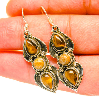 Tiger Eye Earrings handcrafted by Ana Silver Co - EARR418039