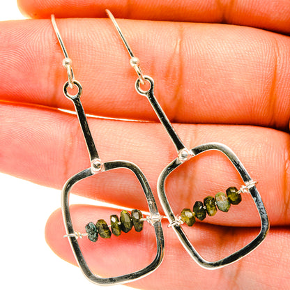 Green Tourmaline Earrings handcrafted by Ana Silver Co - EARR418052