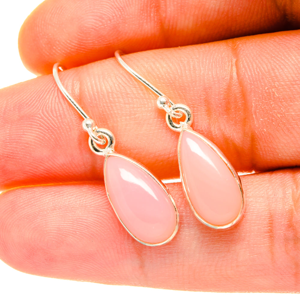 Pink Opal Earrings handcrafted by Ana Silver Co - EARR418064