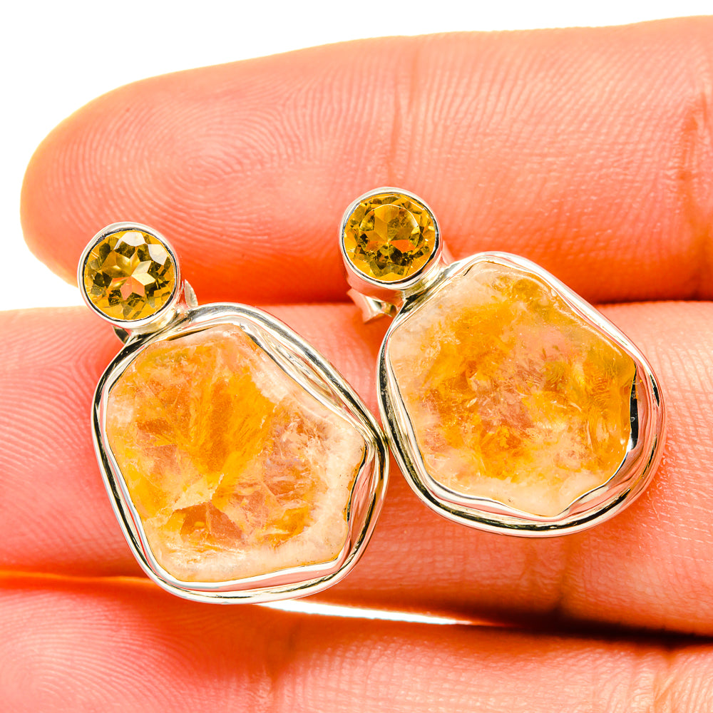 Citrine Earrings handcrafted by Ana Silver Co - EARR418067