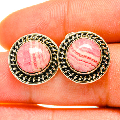 Rhodochrosite Earrings handcrafted by Ana Silver Co - EARR418077