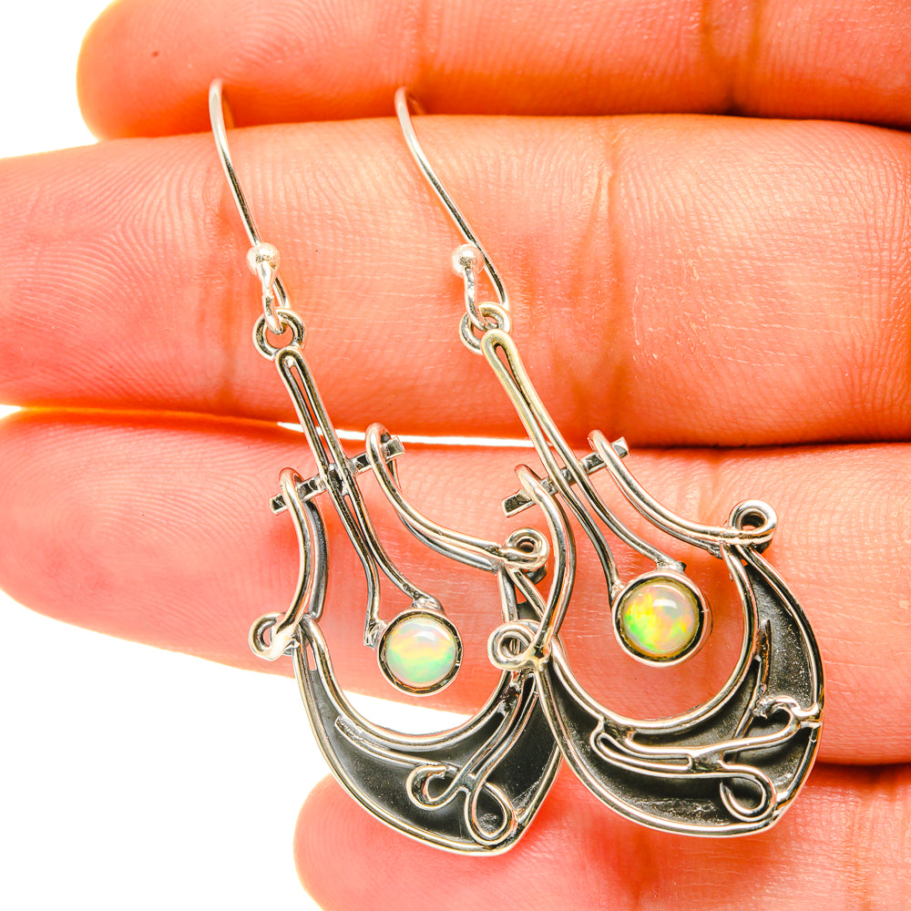 Ethiopian Opal Earrings handcrafted by Ana Silver Co - EARR418083