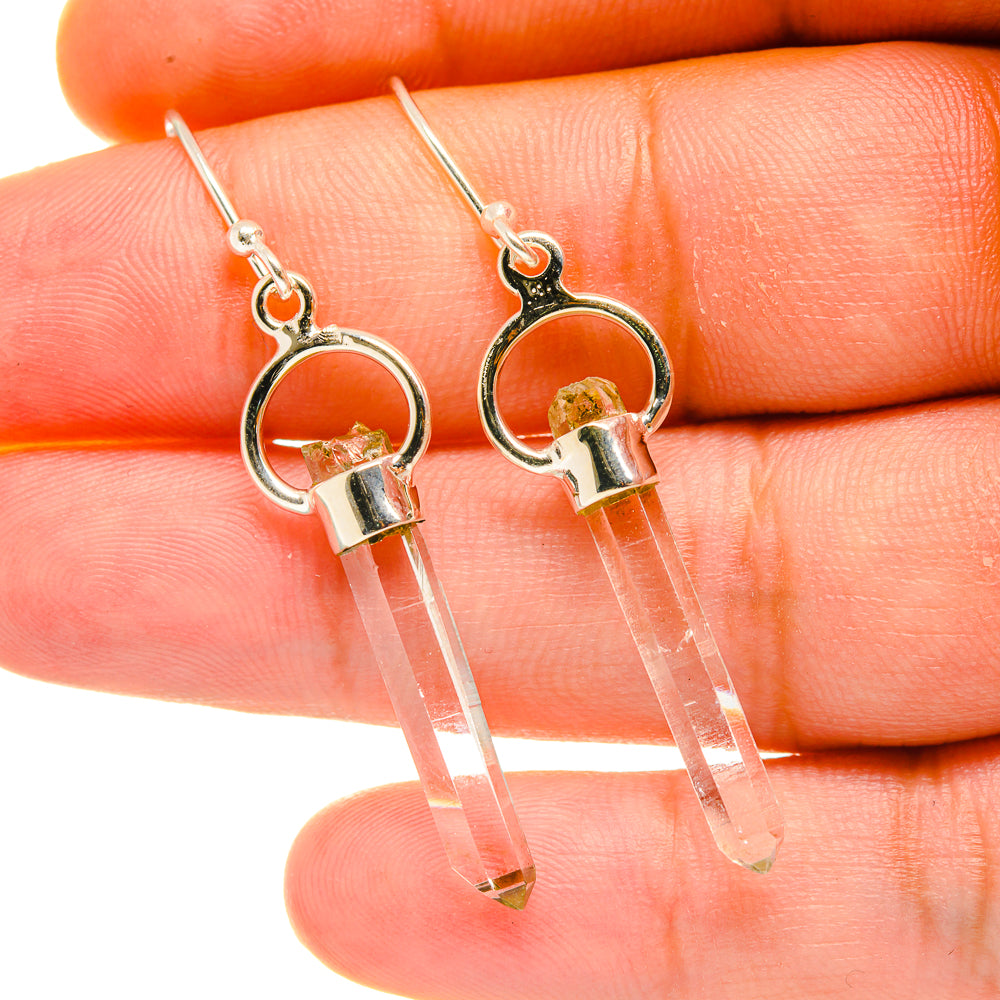 White Quartz Earrings handcrafted by Ana Silver Co - EARR418086
