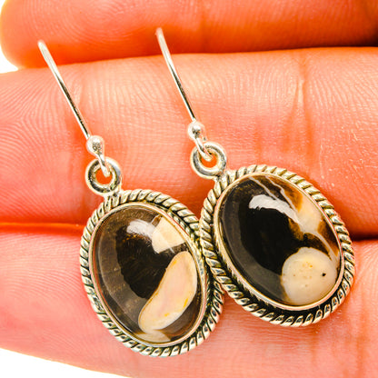Peanut Wood Jasper Earrings handcrafted by Ana Silver Co - EARR418091