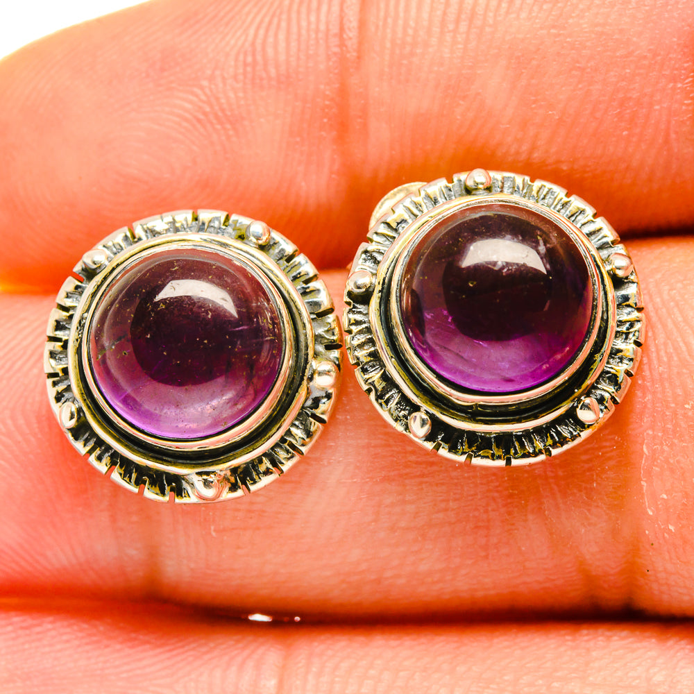 Amethyst Earrings handcrafted by Ana Silver Co - EARR418095