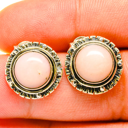 Pink Opal Earrings handcrafted by Ana Silver Co - EARR418101