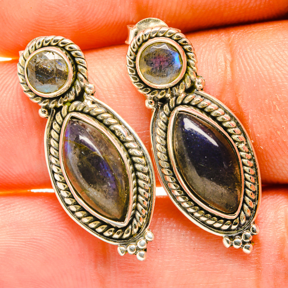 Labradorite Earrings handcrafted by Ana Silver Co - EARR418106
