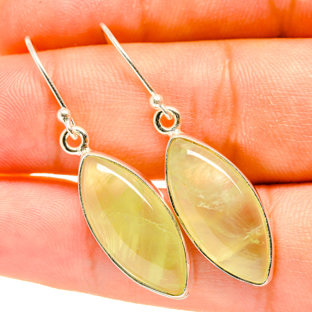 Prehnite Earrings handcrafted by Ana Silver Co - EARR418119