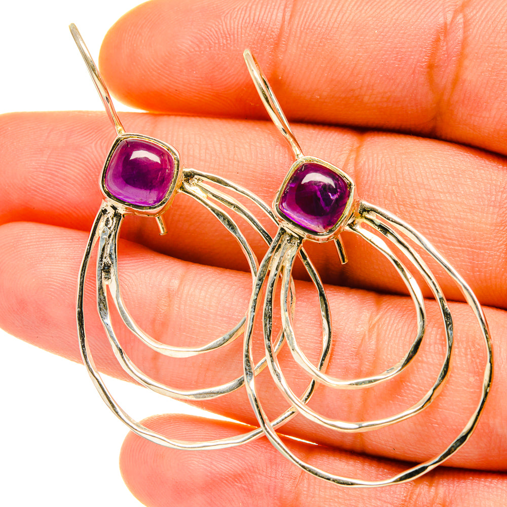 Amethyst Earrings handcrafted by Ana Silver Co - EARR418127