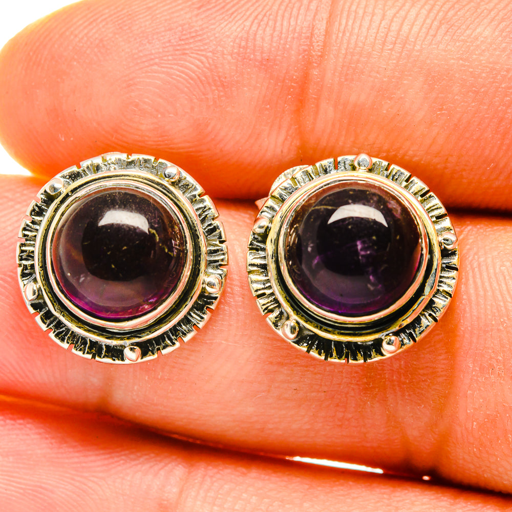Amethyst Earrings handcrafted by Ana Silver Co - EARR418158