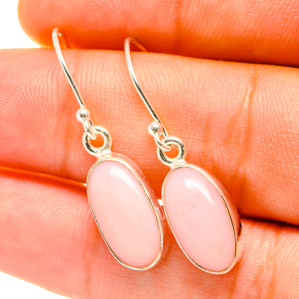 Pink Opal Earrings handcrafted by Ana Silver Co - EARR418159