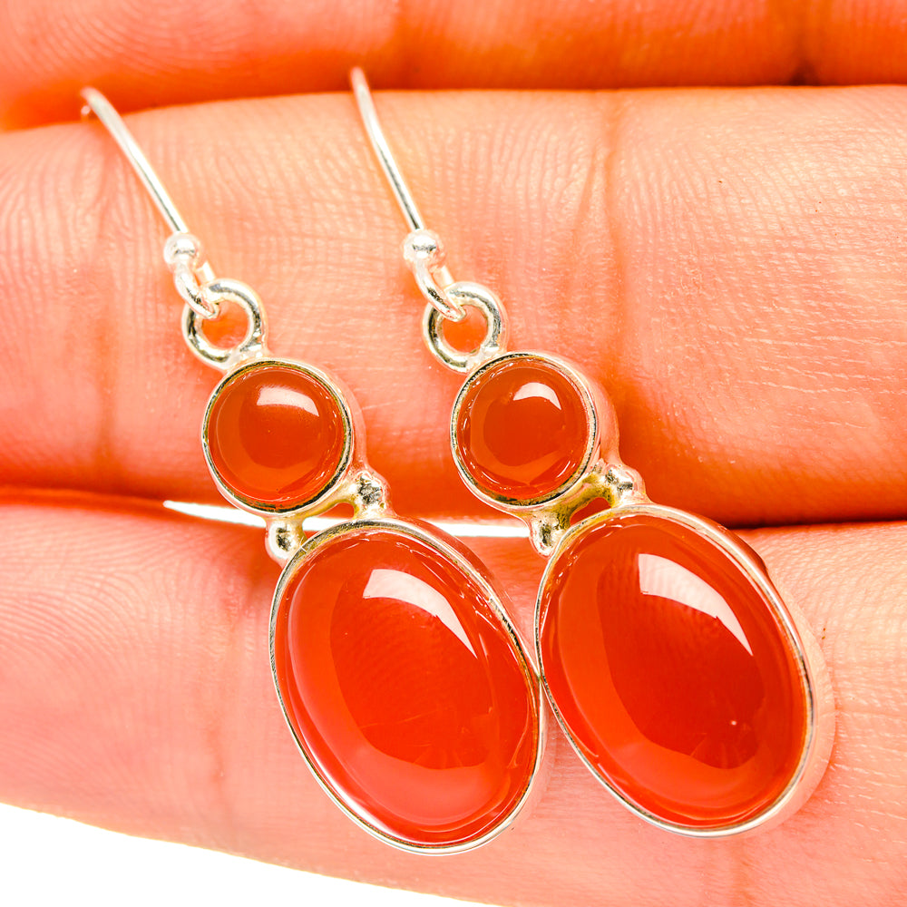 Carnelian Earrings handcrafted by Ana Silver Co - EARR418166