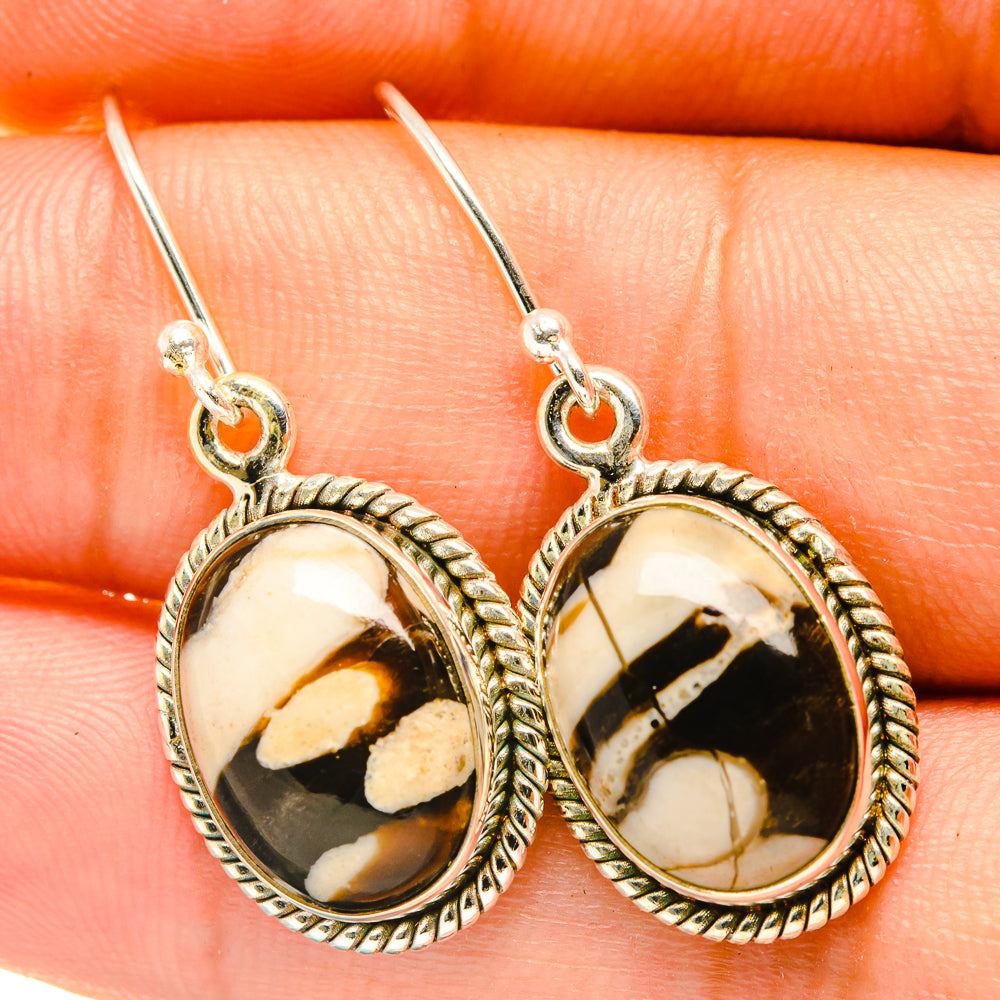 Peanut Wood Jasper Earrings handcrafted by Ana Silver Co - EARR418179