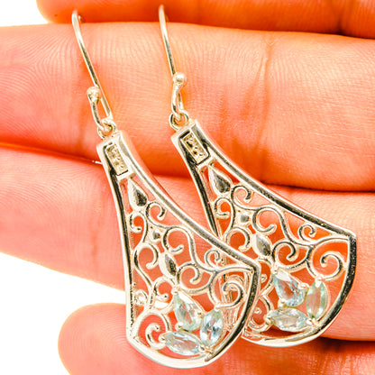 Blue Topaz Earrings handcrafted by Ana Silver Co - EARR418184
