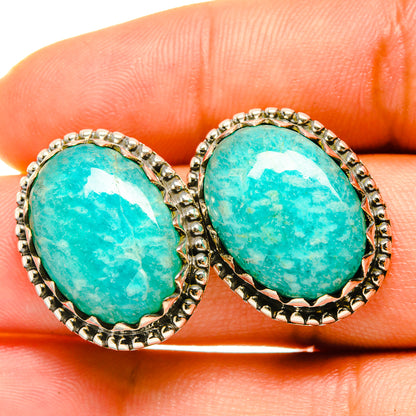 Amazonite Earrings handcrafted by Ana Silver Co - EARR418192