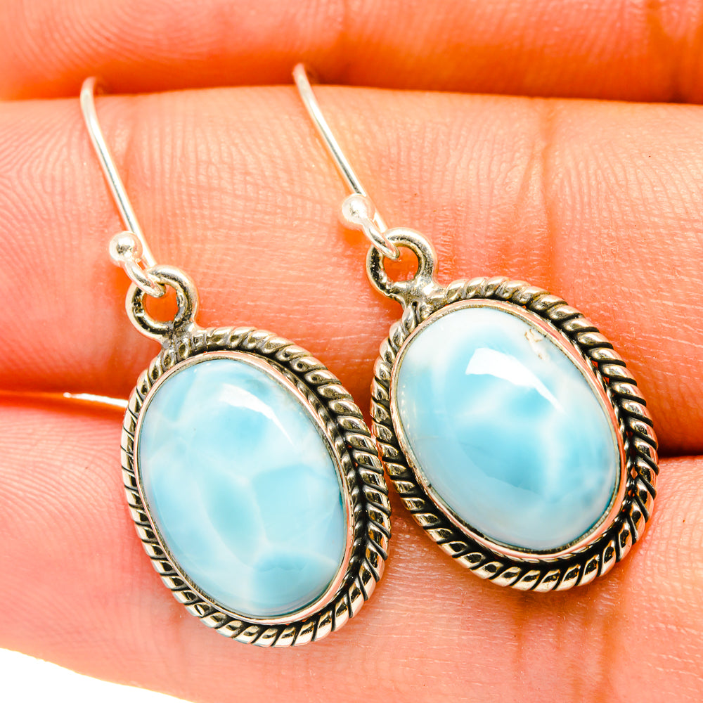 Larimar Earrings handcrafted by Ana Silver Co - EARR418198