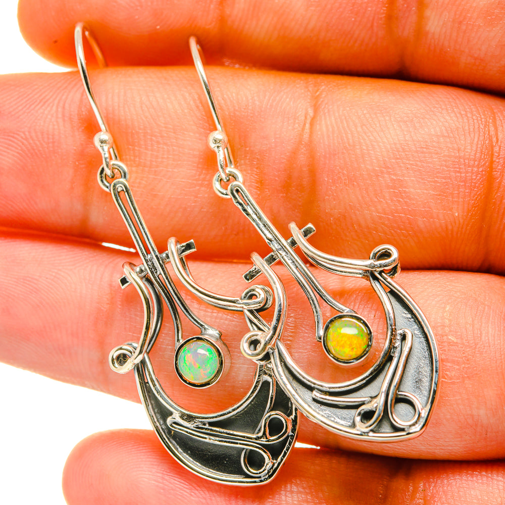 Ethiopian Opal Earrings handcrafted by Ana Silver Co - EARR418205