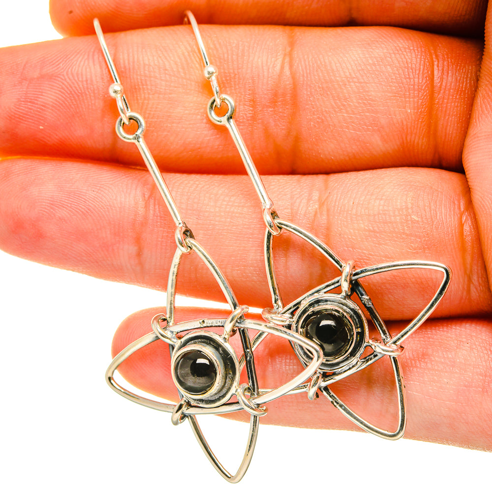 Black Onyx Earrings handcrafted by Ana Silver Co - EARR418209