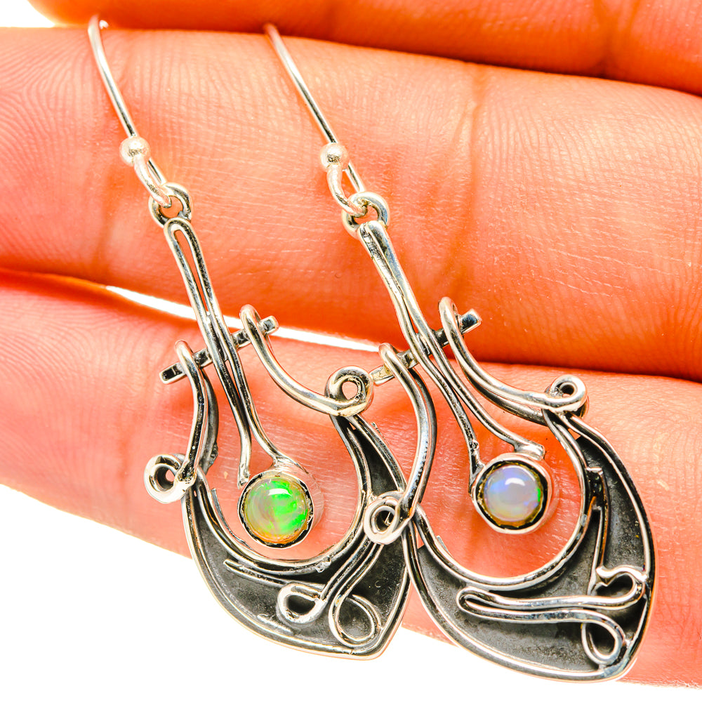 Ethiopian Opal Earrings handcrafted by Ana Silver Co - EARR418210
