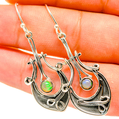 Ethiopian Opal Earrings handcrafted by Ana Silver Co - EARR418210
