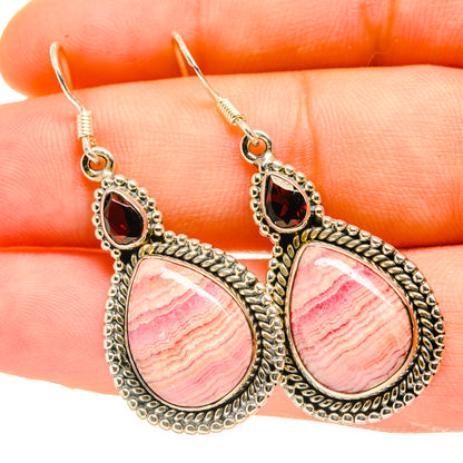 Rhodochrosite Earrings handcrafted by Ana Silver Co - EARR418221
