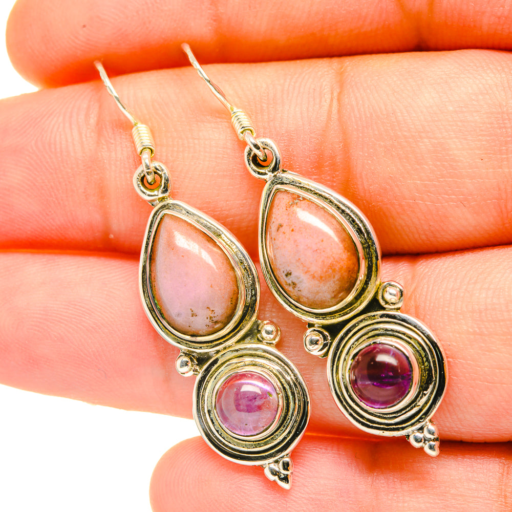 Pink Opal Earrings handcrafted by Ana Silver Co - EARR418227