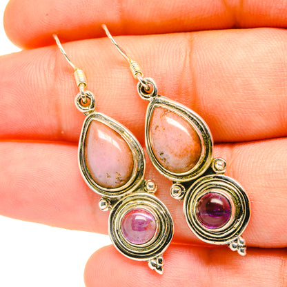 Pink Opal Earrings handcrafted by Ana Silver Co - EARR418227