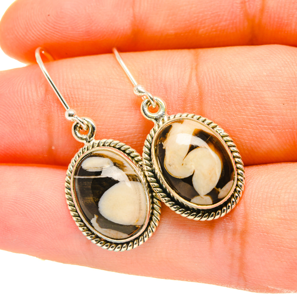 Peanut Wood Jasper Earrings handcrafted by Ana Silver Co - EARR418230