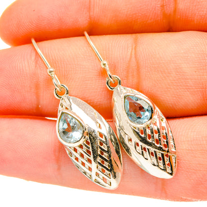 Blue Topaz Earrings handcrafted by Ana Silver Co - EARR418235