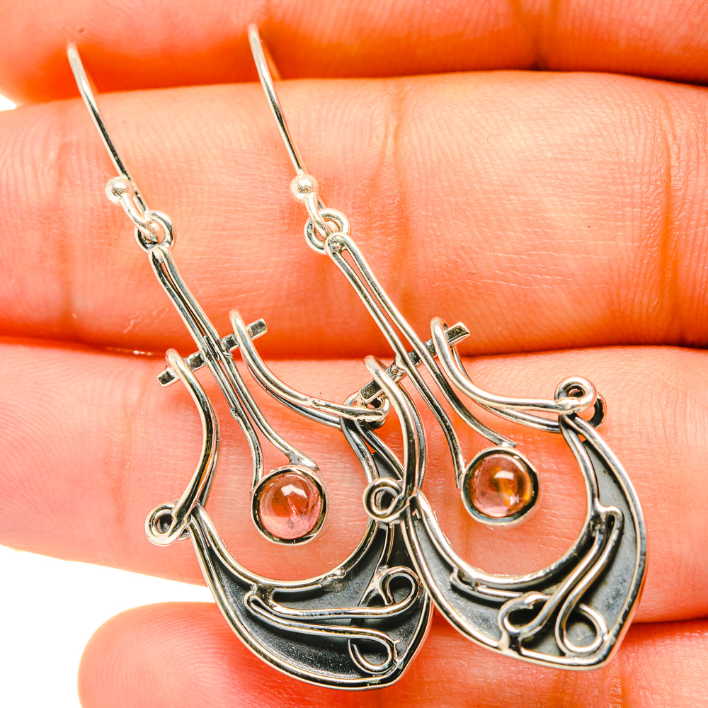 Pink Tourmaline Earrings handcrafted by Ana Silver Co - EARR418240