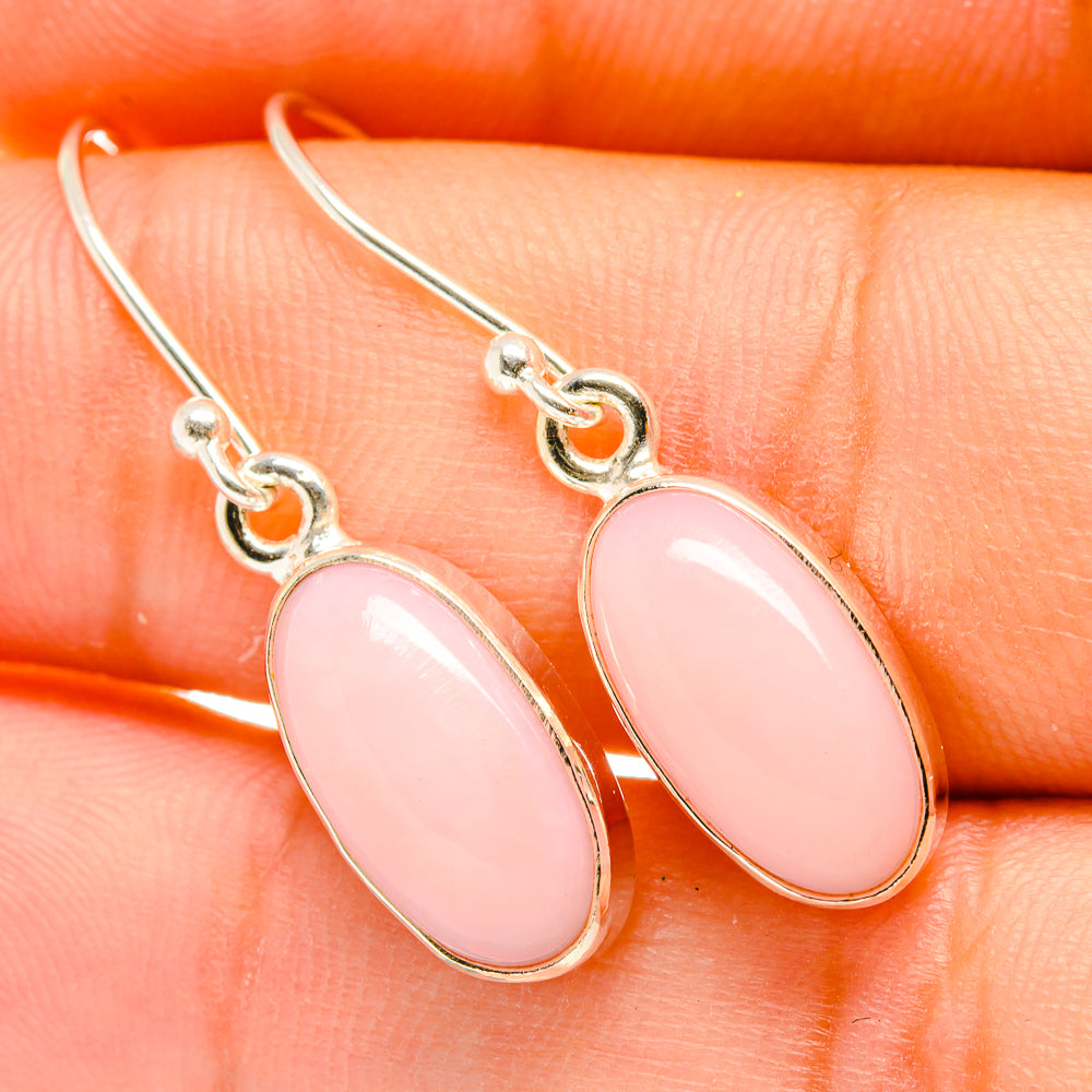 Pink Opal Earrings handcrafted by Ana Silver Co - EARR418245