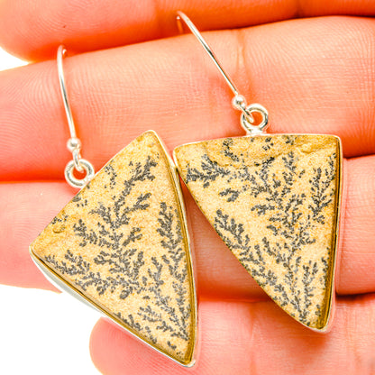 Germany Psilomelane Dendrite Earrings handcrafted by Ana Silver Co - EARR418250