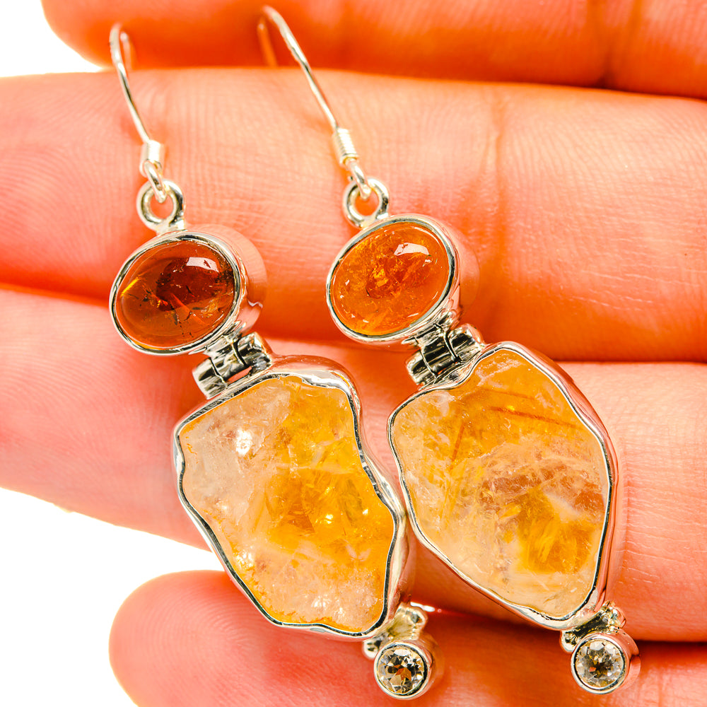 Citrine Earrings handcrafted by Ana Silver Co - EARR418253