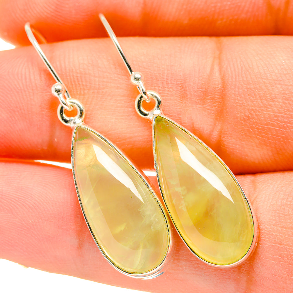 Prehnite Earrings handcrafted by Ana Silver Co - EARR418254
