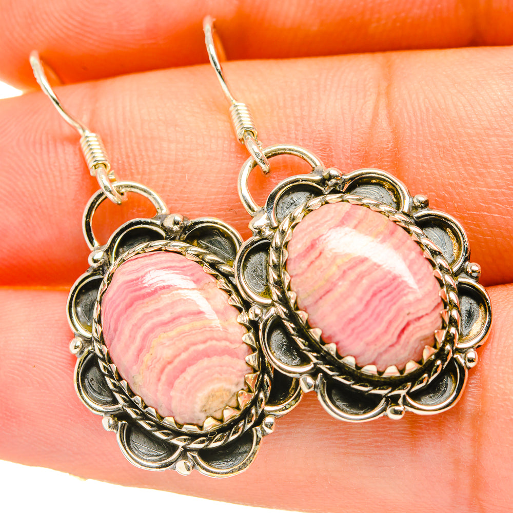 Rhodochrosite Earrings handcrafted by Ana Silver Co - EARR418256