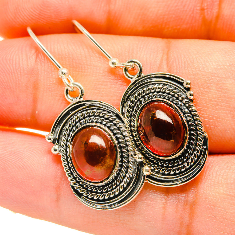 Sunstone Earrings handcrafted by Ana Silver Co - EARR418266
