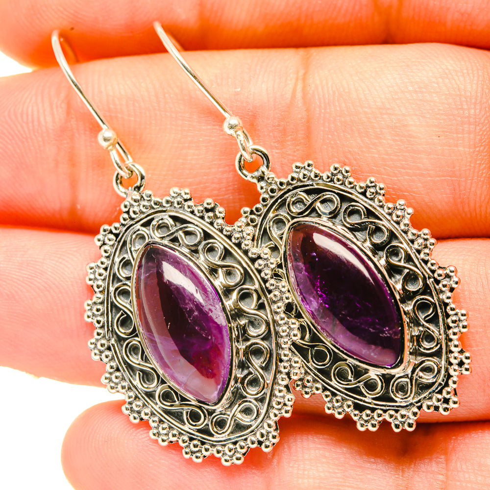 Amethyst Earrings handcrafted by Ana Silver Co - EARR418281
