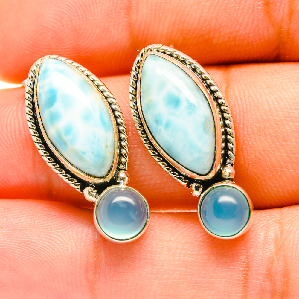 Larimar Earrings handcrafted by Ana Silver Co - EARR418284