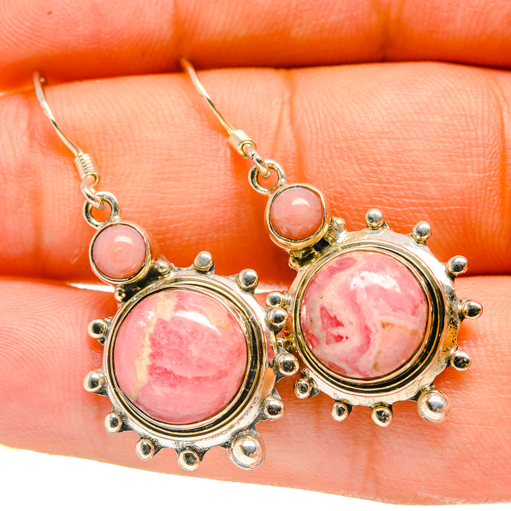 Rhodochrosite Earrings handcrafted by Ana Silver Co - EARR418289