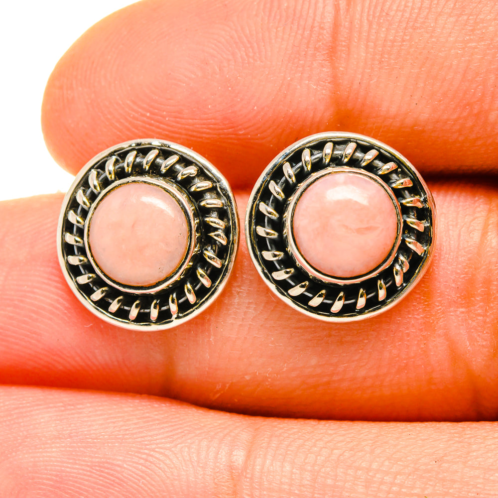 Pink Opal Earrings handcrafted by Ana Silver Co - EARR418296