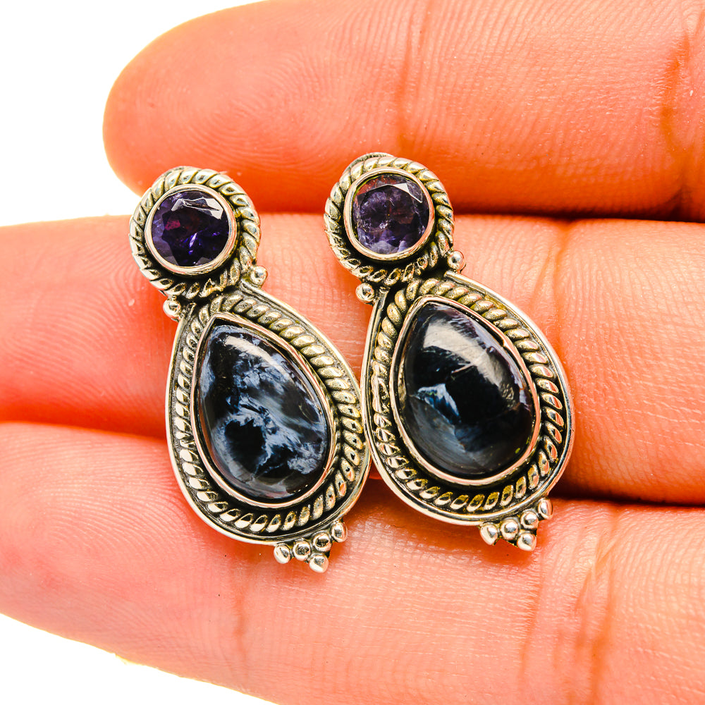 Pietersite Earrings handcrafted by Ana Silver Co - EARR418302