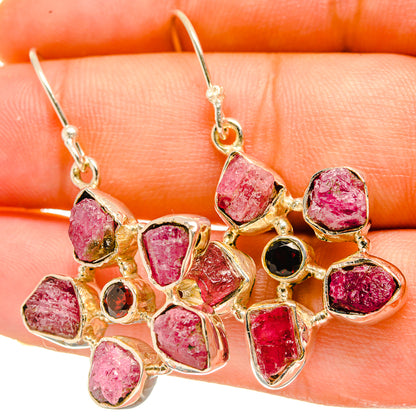 Pink Tourmaline Earrings handcrafted by Ana Silver Co - EARR418303