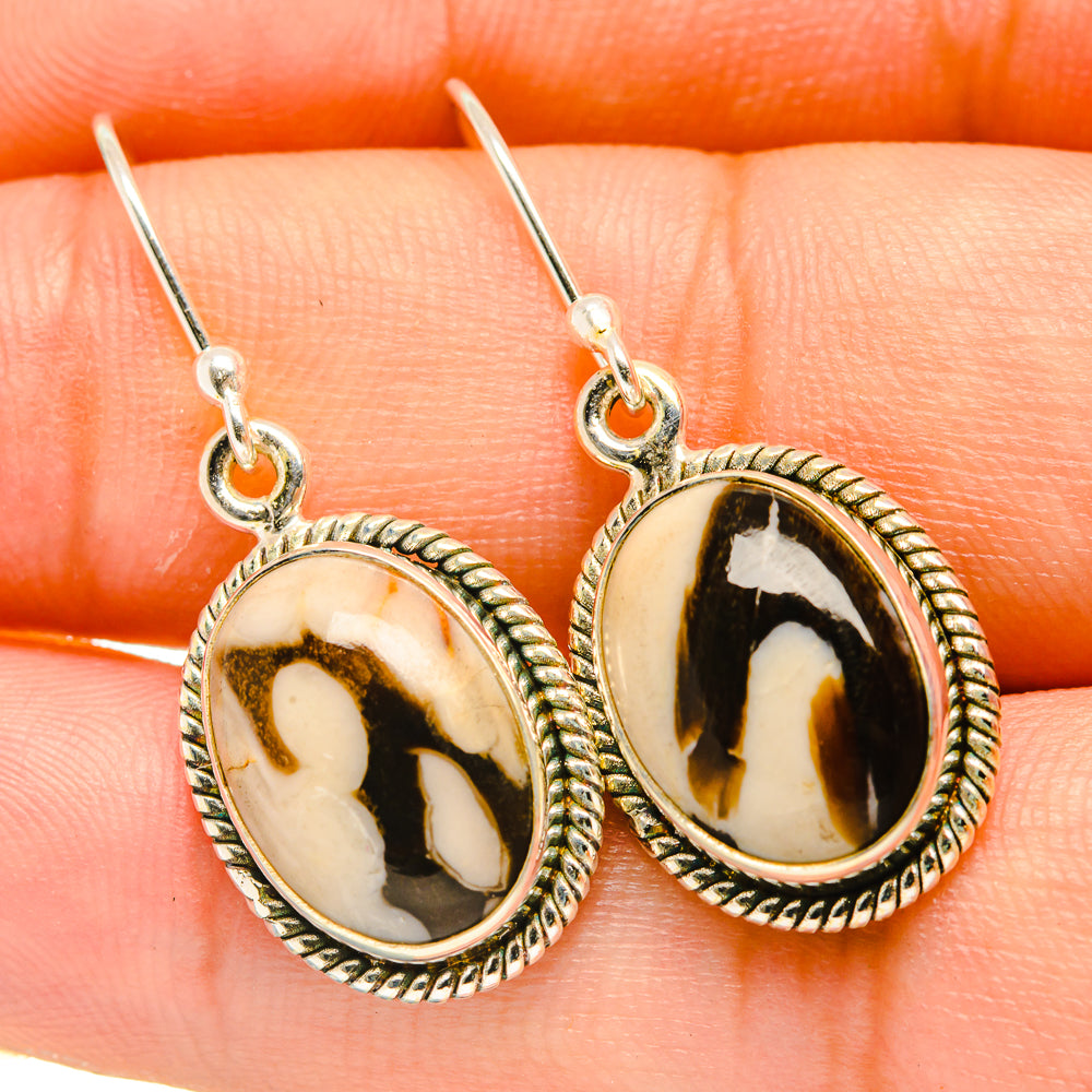 Peanut Wood Jasper Earrings handcrafted by Ana Silver Co - EARR418305