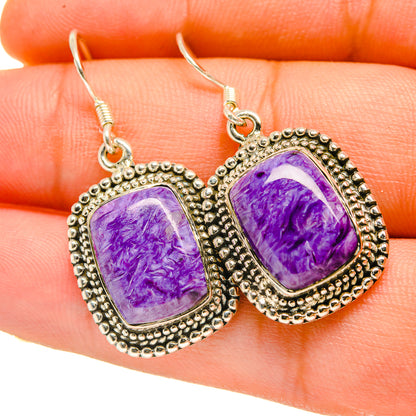 Charoite Earrings handcrafted by Ana Silver Co - EARR418312