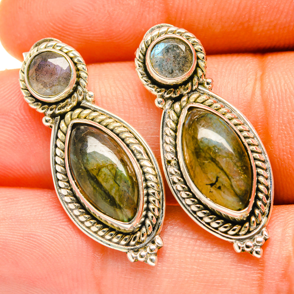 Labradorite Earrings handcrafted by Ana Silver Co - EARR418322