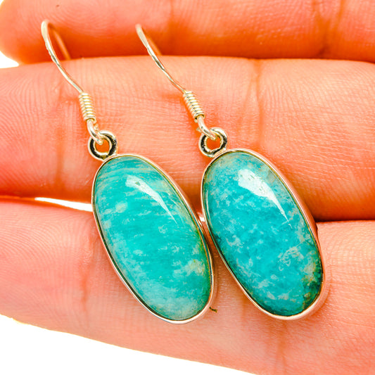 Amazonite Earrings handcrafted by Ana Silver Co - EARR418327